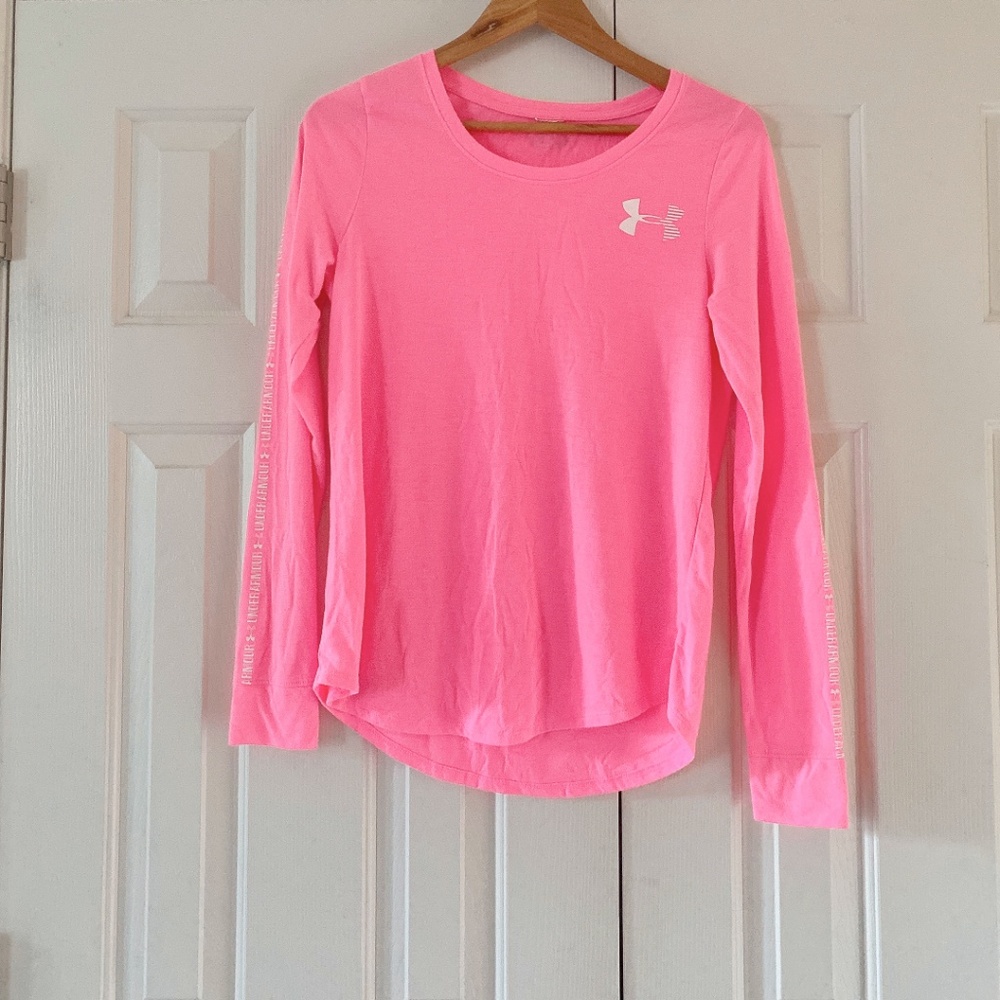 COPY - Under Armour neon pink long sleeve Top L